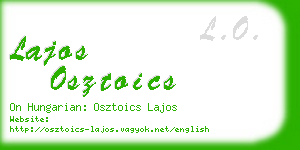 lajos osztoics business card